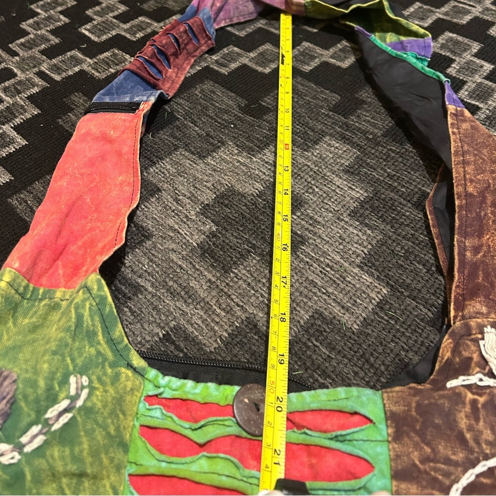 Rising International Multicolor Patchwork Shoulde… - image 4